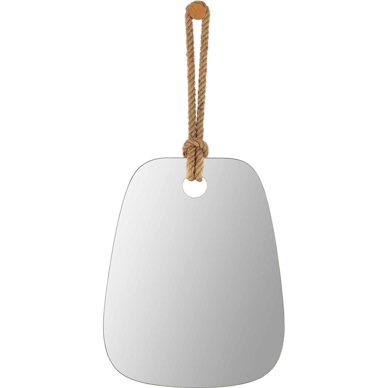 Signature Home Collection 47" Clear Unframed Hemp Rope and Hook Wall Mirror